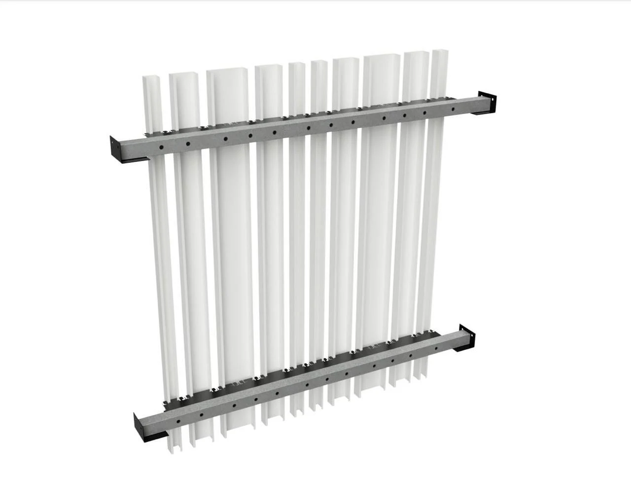 IMAC U-Shaped Baffle Louvers — system construction detail